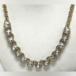 Kate Spade Squared Away gold sparkle necklace